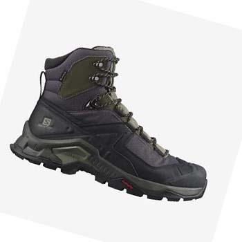 Salomon QUEST ELEMENT GORE-TEX Túracipő Férfi Fekete Olivazöld | HU 2076LIS